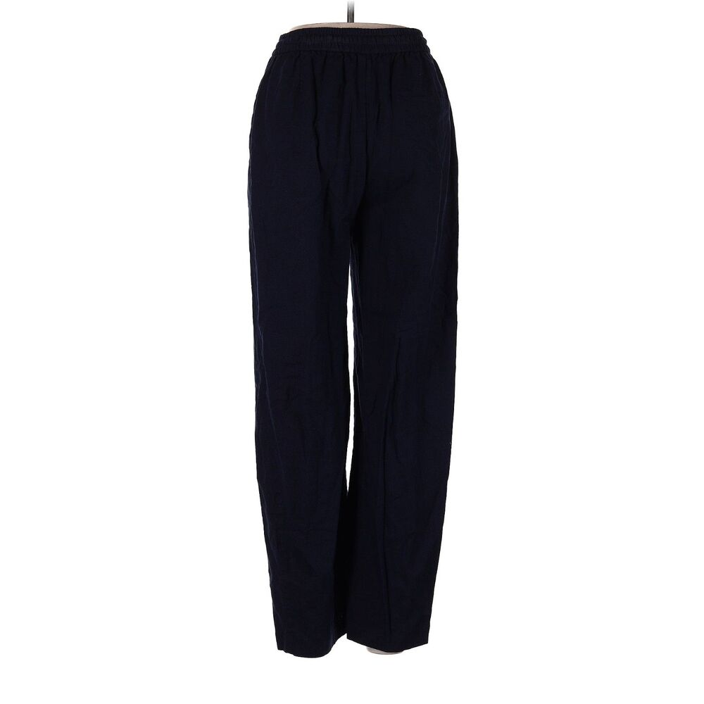 Zara Navy Blue Linen Drawstring Pants Women's Medium